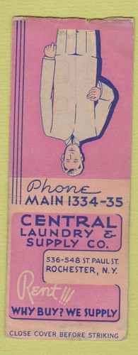 Matchbook cover central - cover,