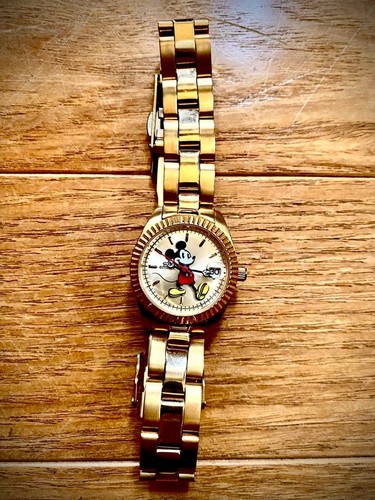Mickey mouse gold - mickey, wristwatch