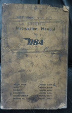 Shed Find - Original BSA Motorbike Manual - BSA ROYAL STAR, LIGHTNING, WASP,