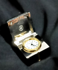 Vintage Silver Tone Novelty Small to Miniature Mantle Clocks, Various Options