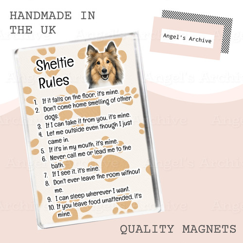 Sheltie rules funny dog - sheltie, ✳