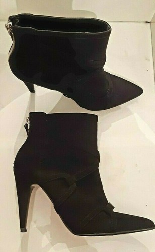 Zara black faux - faux, pointed