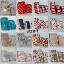 Christmas Ribbon Wired Edge