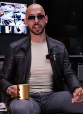 Celebrity Andrew Tate Soft Black Leather Jacket Genuine Lambskin 100% Handmade