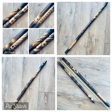 Handmade Vintage Bamboo Long Flute Pair 2 Flutes Unique Musical Instruments 76cm