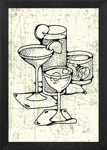 Vintage cocktail illustration - vintage,