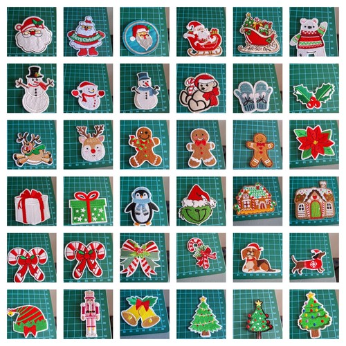 Christmas motifs embroidered - motifs,