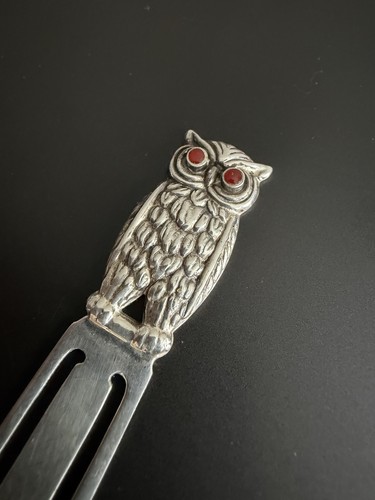 Vintage solid silver owl - vintage,