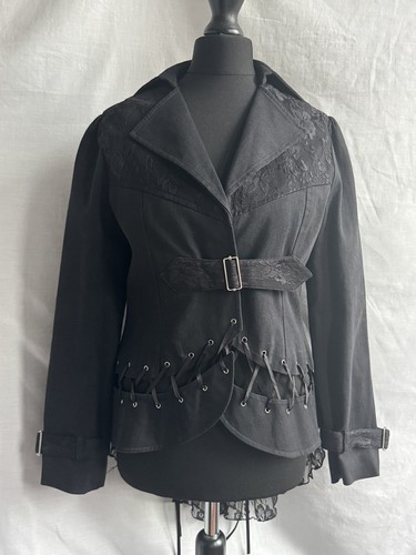 Punk rave gothic jacket with - rave,