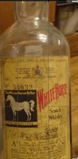 RARE VINTAGE 1960`s WHITE HORSE SCOTCH WHISKY HALF GALLON EMPTY BOTTLE + CAP