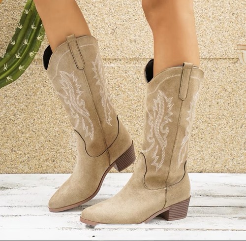 Women western cowboy beige - cowboy,