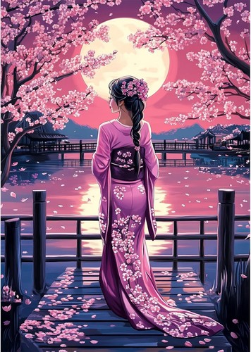 Qenspe diamond art japanese - 5d,