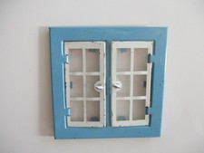 VINTAGE TIN DOLLS HOUSE WINDOW