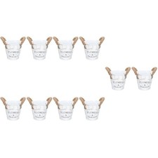  5 Count Vintage Flower Pot Metal Iron Bucket Planter Succulents Flowerpot