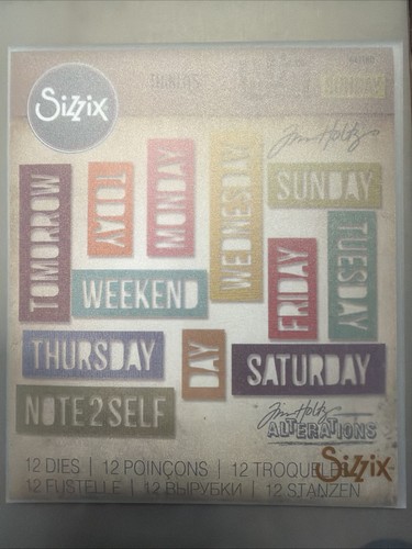 Sizzix tim holtz thinlits days - thinlits,