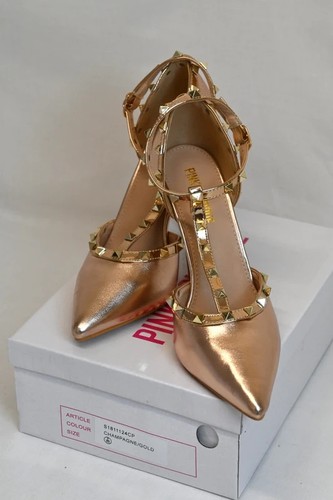Studded bar heels size - t-bar,