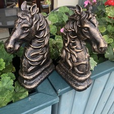 Horse Head Cast Iron Book Ends
