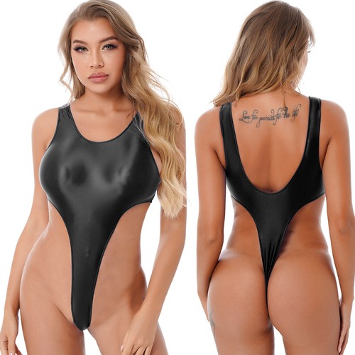 Womens oil glossy bodysuit - uk,