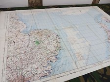 WW2 RAF "WAR" map of the "NORTH SEA" (For COASTAL & BOMBER COMMAND) April 1944