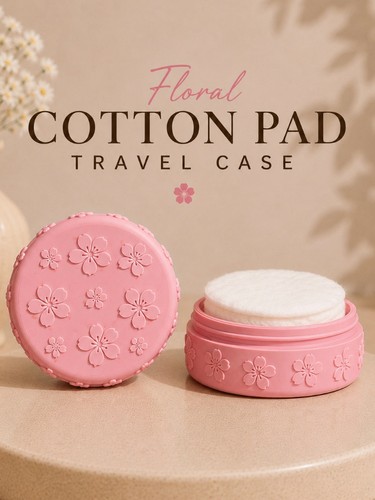 Floral cotton pad travel - travel, case