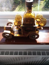 Vintage Car with Decanter and Glasses Set