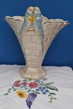 Art Deco Kensington KPB Budgerigar Lustre Ware Vase