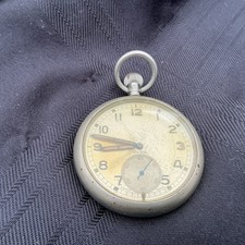 Vintage Doxa GSTP WW2 Era Military Issued Pocket Watch Hand Winding