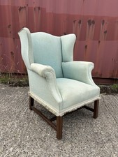 Upholstered George III Style Wingback Armchair (20th Century)