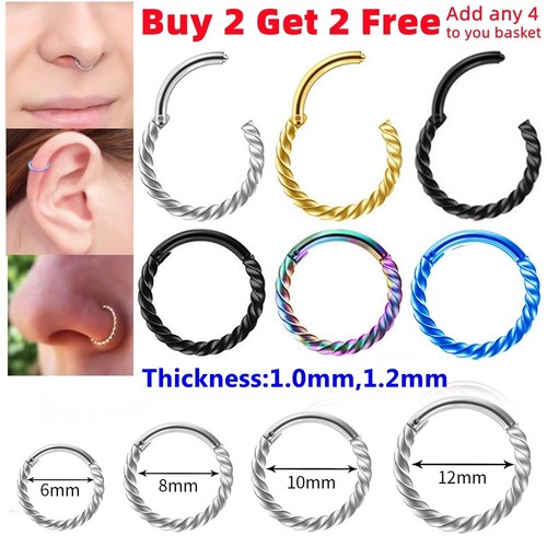 New surgical steel nose ring - steel,