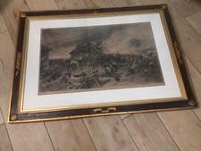 Huge Original Rorkes Drift Engraving Fine Art Society July1881 Signed A Neuville