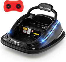 12V Kids Bumper Car, 360-Degree Rotation Spin Children'S Waltzer Cars with Dual 