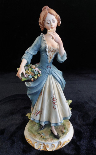 Capodimonte sign lady figurine - sign,