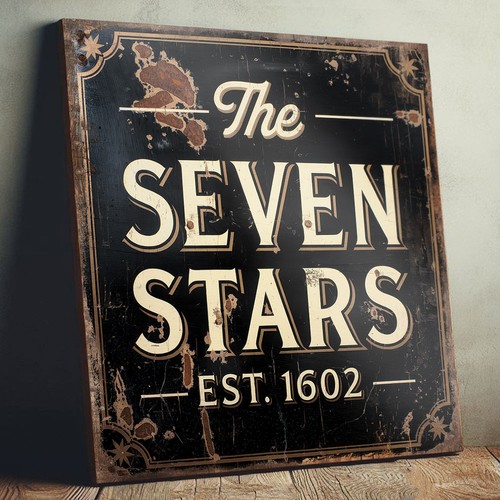 Seven stars pub - seven, sign