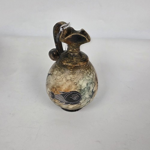 Hand painted ceramic jug - hand,