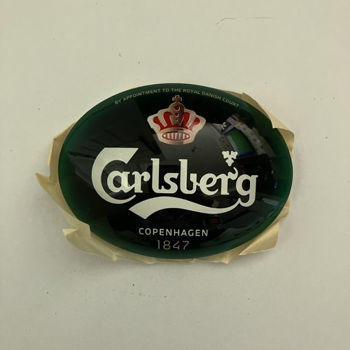 Carlsberg beer pump badge oval - beer,