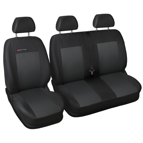 Charcoal grey fabric van - fabric, 2+1
