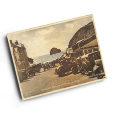 A6 PRINT - Vintage Cornwall - The Square, Trebarwith Strand, Delabole (b)