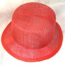 red sinamay mini top hat fascinator millinery base