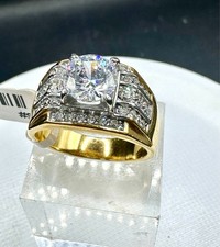 Mens gold ring signet pinky