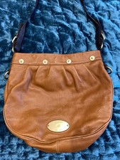 Mulberry Tan Brown Large Leather Cross Body Bag VGC Genuine