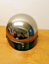 Genuine Harley Davidson Half Shell/Oldtimer Chrome  Helmet FOR DECORATION ONLY