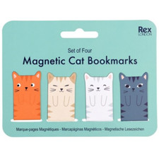 Rex London MAGNETIC CAT BOOKMARKS (SET OF 4) book mark gift stocking filler