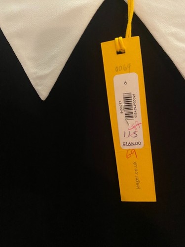 Jaeger black white - white, collar