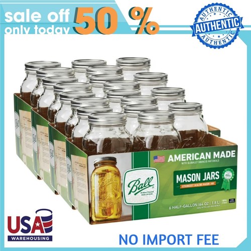 Ball half gallon - half, jars
