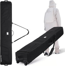 Teamobsidian Ski Bag - Can Hold Double Skis up to 175 Cm (5 Ft 7") - Heavy Du...