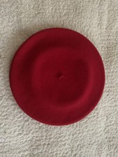 Kangol Vintage Red Virgin Wool Beret Modelaine Made In England