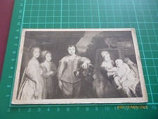 AFTER VANDYCK CHILDREN OF CHARLES I MEDICI WRITTEN/POSTED 1922 LONDON POSTCARD