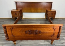 Vintage French Double  Bed with bedside tables LOT 3336
