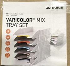 5-Pack Stackable Letter Paper Trays Filing Desk Organiser for Home & Office VAT