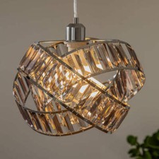 Crystal 3 Tier Interlocking Lamp Shade 31cm Assorted Colours